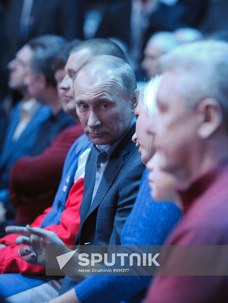 Vladimir Putin attends M-1 Global mixed martial arts competition