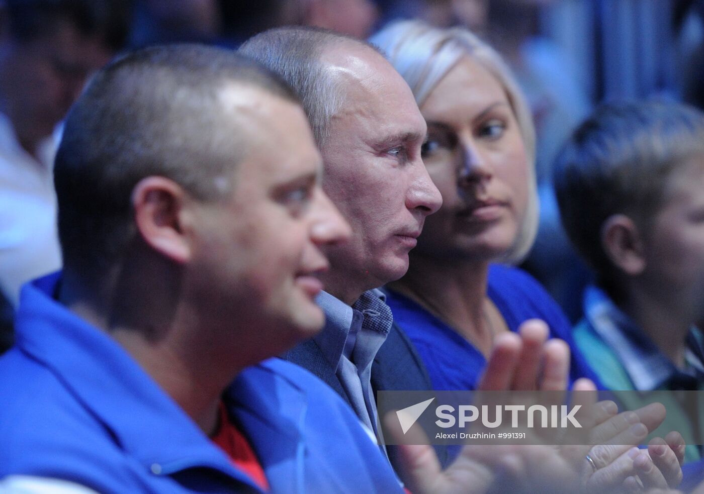 Vladimir Putin attends M-1 Global mixed martial arts competition
