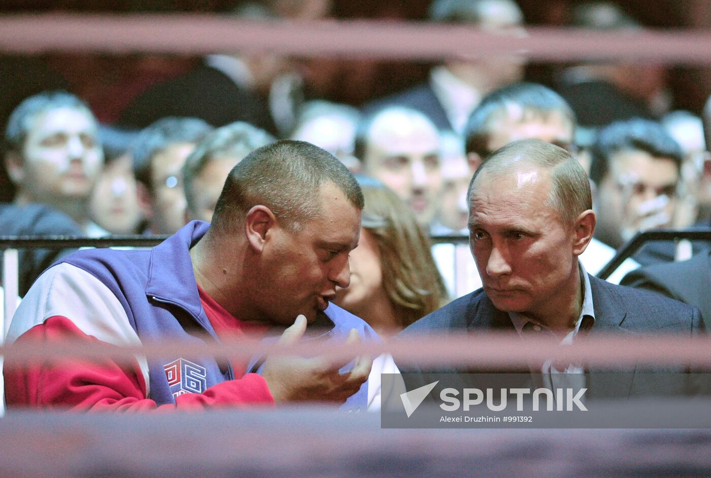 Vladimir Putin attends M-1 Global mixed martial arts competition