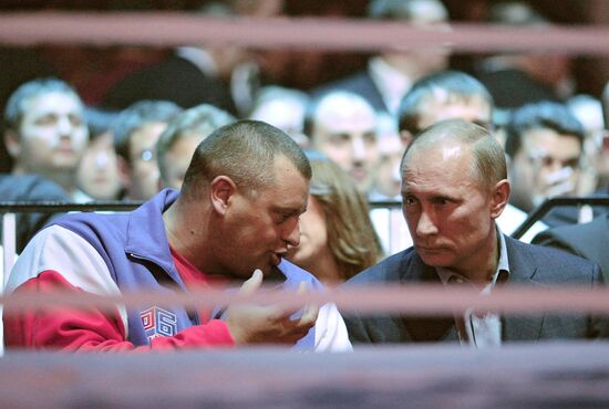 Vladimir Putin attends M-1 Global mixed martial arts competition