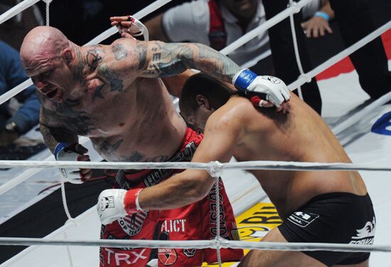 Mixed Martial Arts. Fight between F. Emelianenko and J. Monson