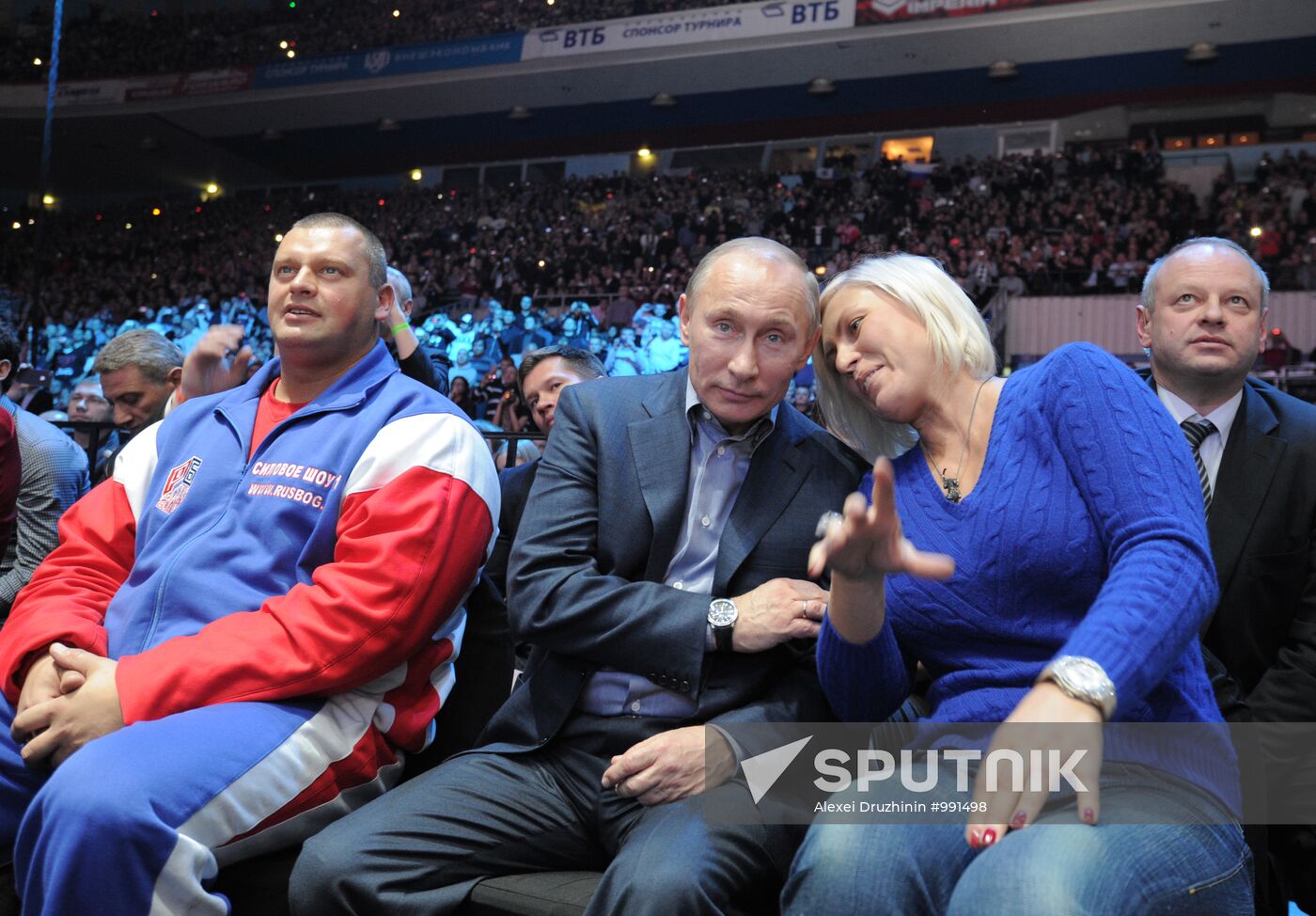 Vladimir Putin attends Fedor Emelianenko vs. Jeff Monson match