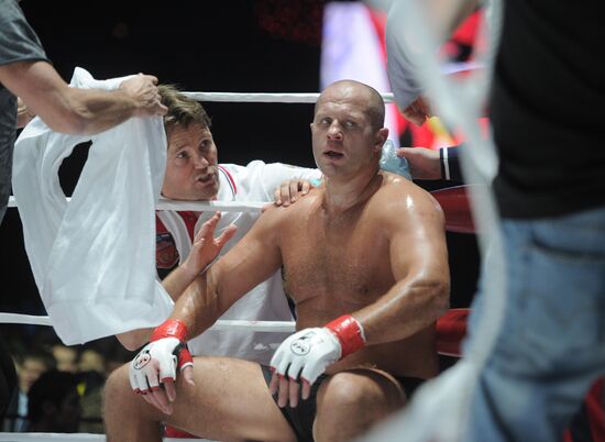 Mixed Martial Arts. Fight between F. Emelianenko and J. Monson