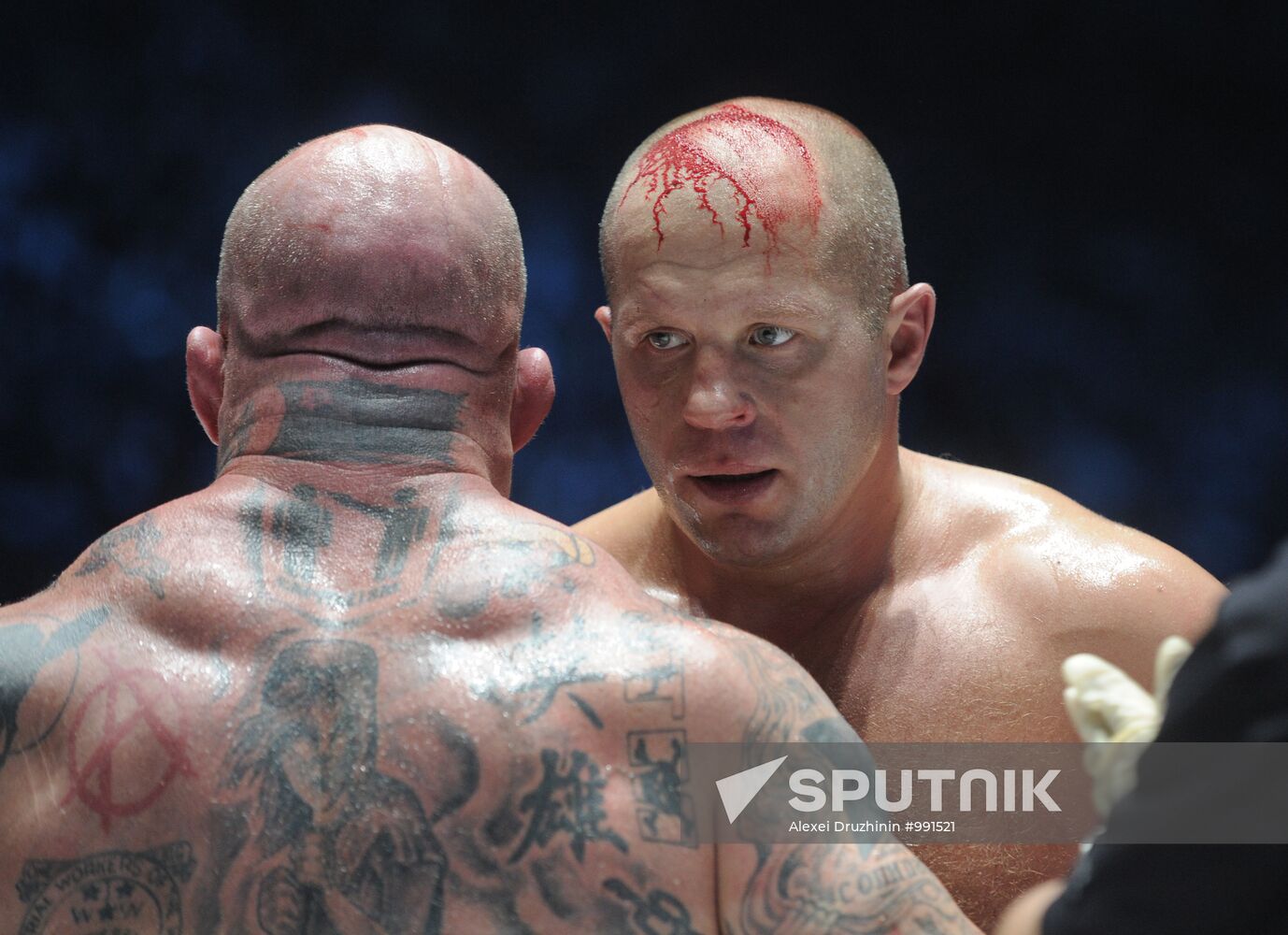 Mixed Martial Arts. Fight between F. Emelianenko and J. Monson