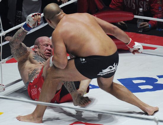 Mixed Martial Arts. Fight between F. Emelianenko and J. Monson