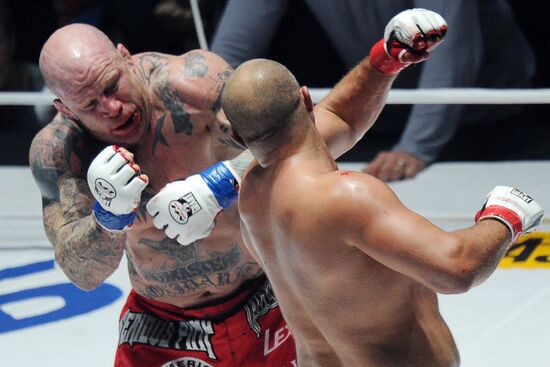 Mixed Martial Arts. Fight between F. Emelianenko and J. Monson