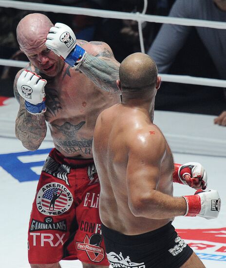 Mixed Martial Arts. Fight between F. Emelianenko and J. Monson