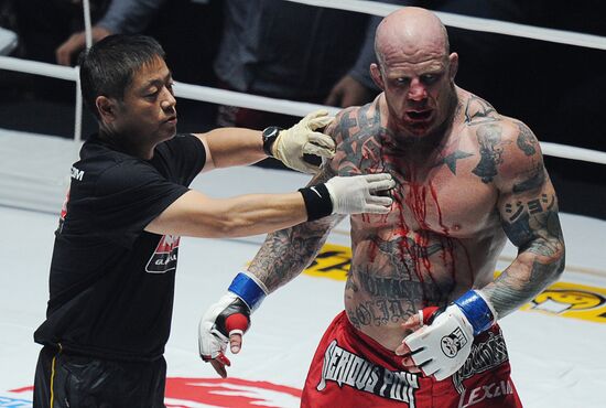 Mixed Martial Arts. Fight between F. Emelianenko and J. Monson