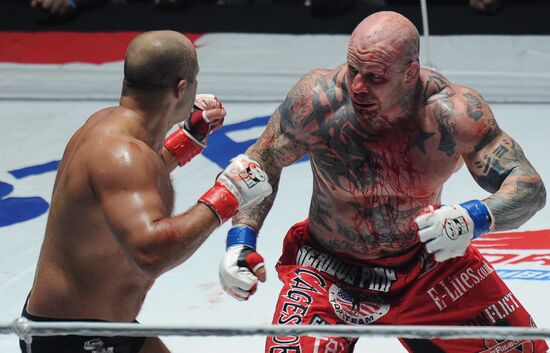 Mixed Martial Arts. Fight between F. Emelianenko and J. Monson