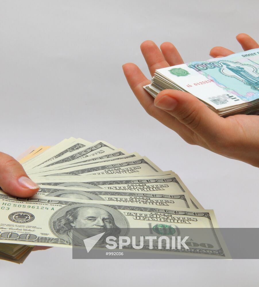 Bank notes and coins of different countries
