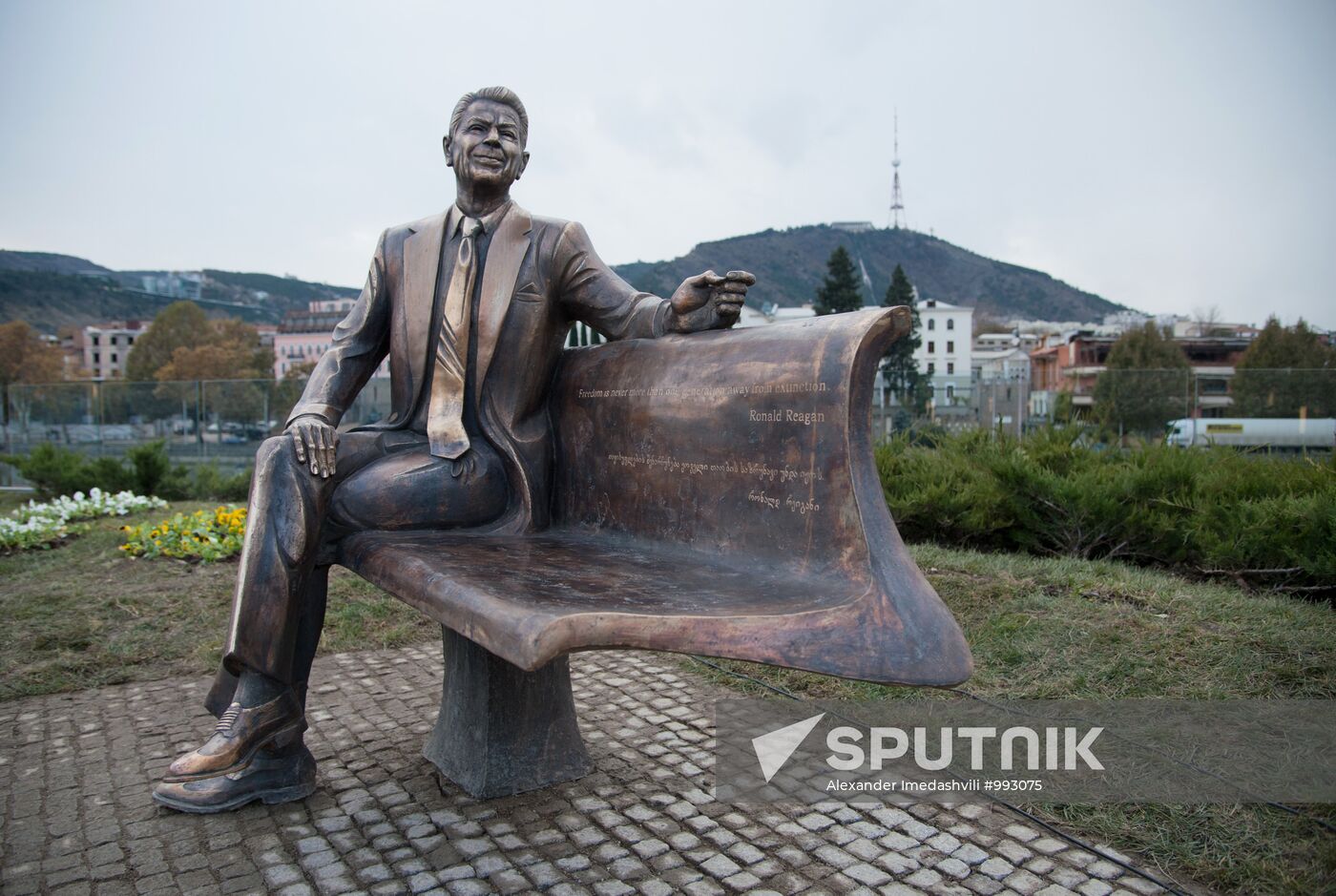 Monument to Ronald Reagan in Tbilisi