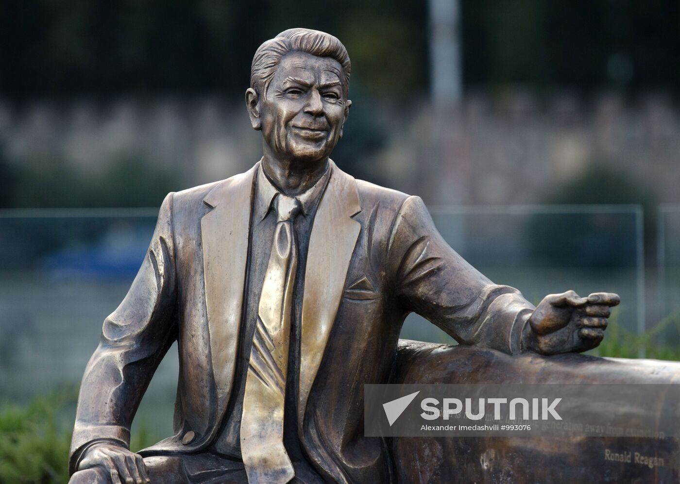 Monument to Ronald Reagan in Tbilisi