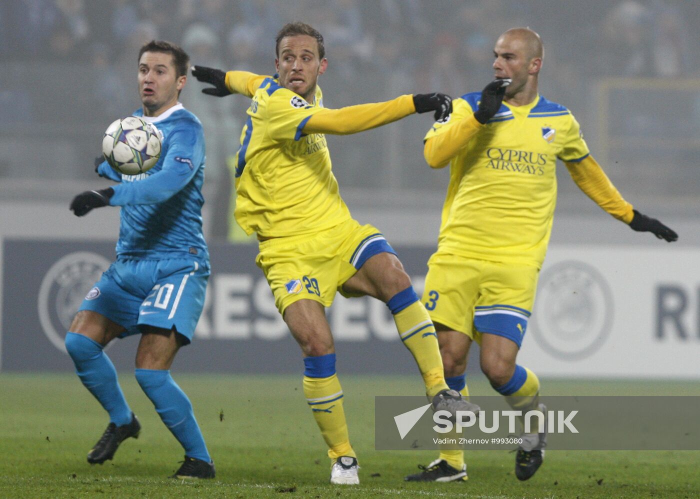 UEFA Champions League. Zenit St. Petersburg vs. APOEL Nicosia