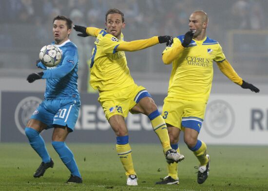 UEFA Champions League. Zenit St. Petersburg vs. APOEL Nicosia