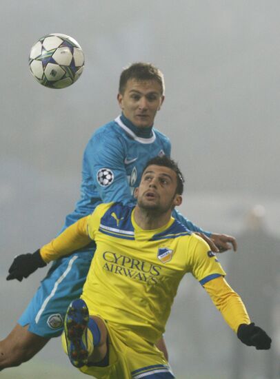 UEFA Champions League. Zenit St. Petersburg vs. APOEL Nicosia