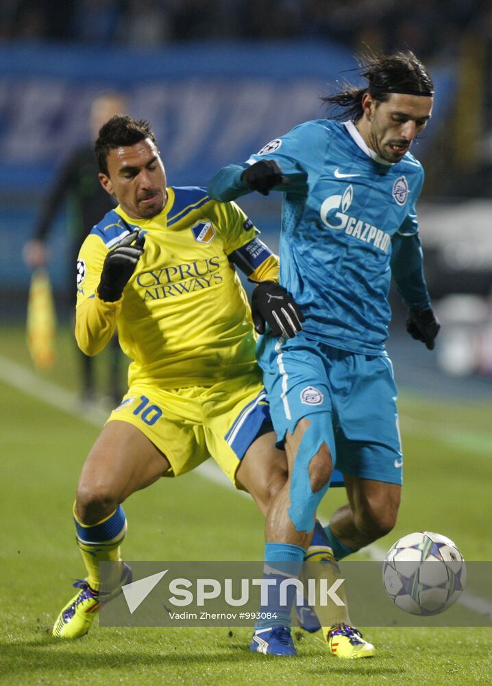 UEFA Champions League. Zenit St. Petersburg vs. APOEL Nicosia