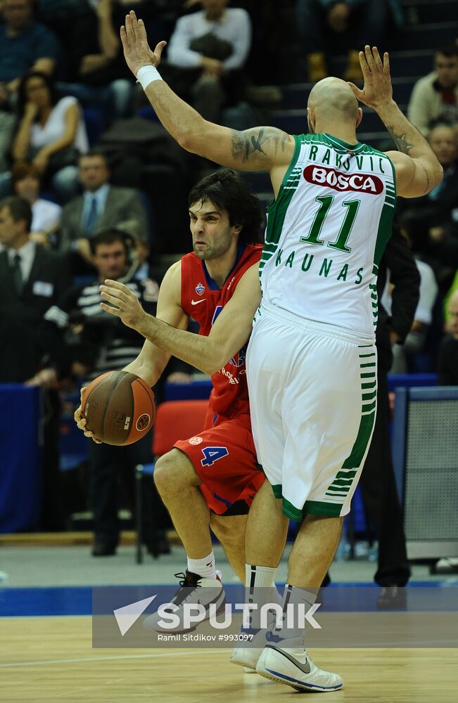 Euroleague Basketball. CSKA Moscow vs. Žalgiris Kaunas