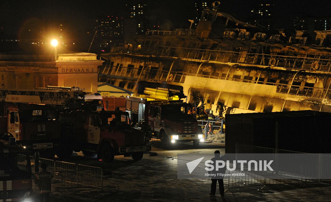 Crews take fire on board Sergei Abramov ship under control