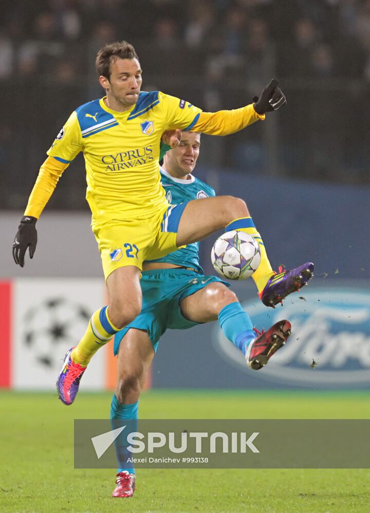Football. Champions League. Match, "Zenit" - APOEL