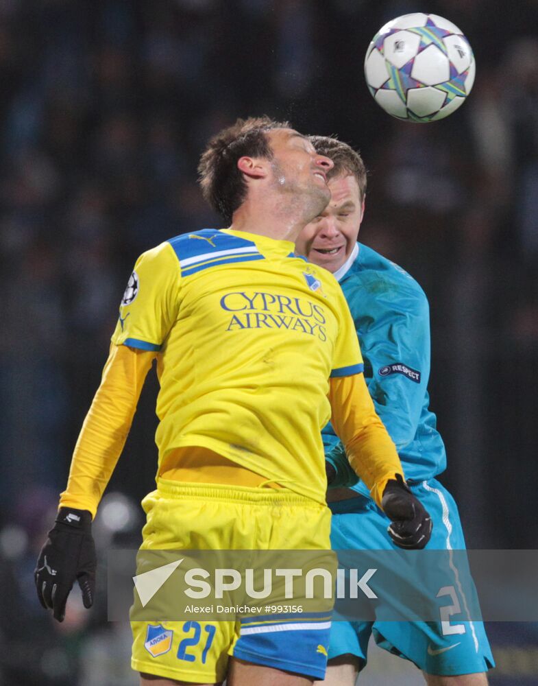 Football. Champions League. Match, "Zenit" - APOEL
