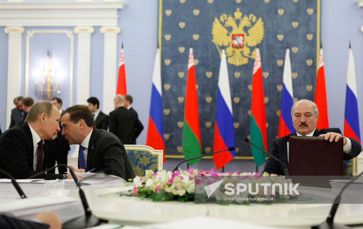 Union State of RF and Belarus' Supreme State Council meeting