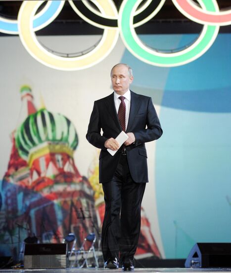 Vladimir Putin at a reception in Kremlin