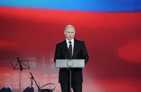 Vladimir Putin at a reception in Kremlin