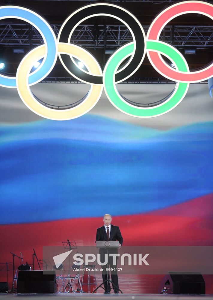 Vladimir Putin at a reception in Kremlin