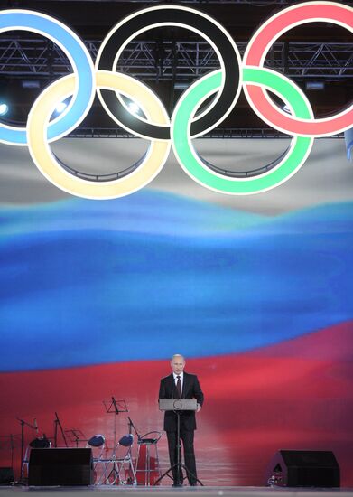 Vladimir Putin at a reception in Kremlin