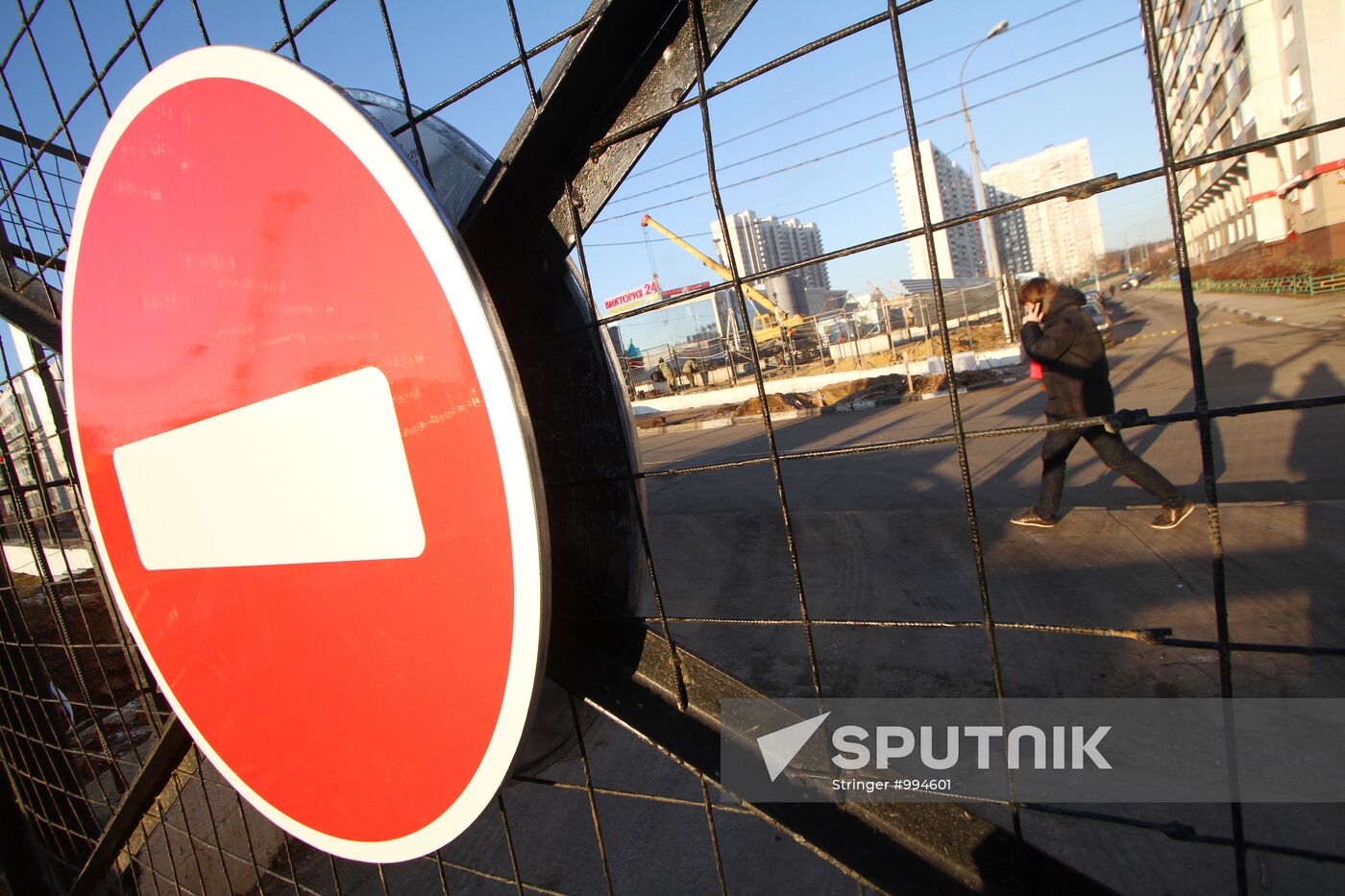 Construction of Butovskaya light-rail line in Moscow