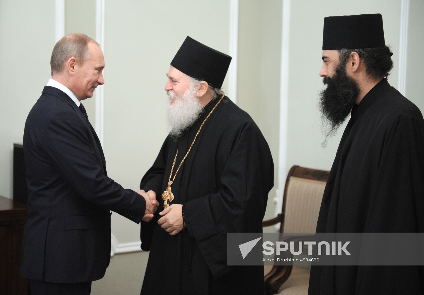 Vladimir Putin meets with Archimandrite Ephraim, Monk Nektarios