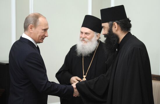 Vladimir Putin meets with Archimandrite Ephraim, Monk Nektarios