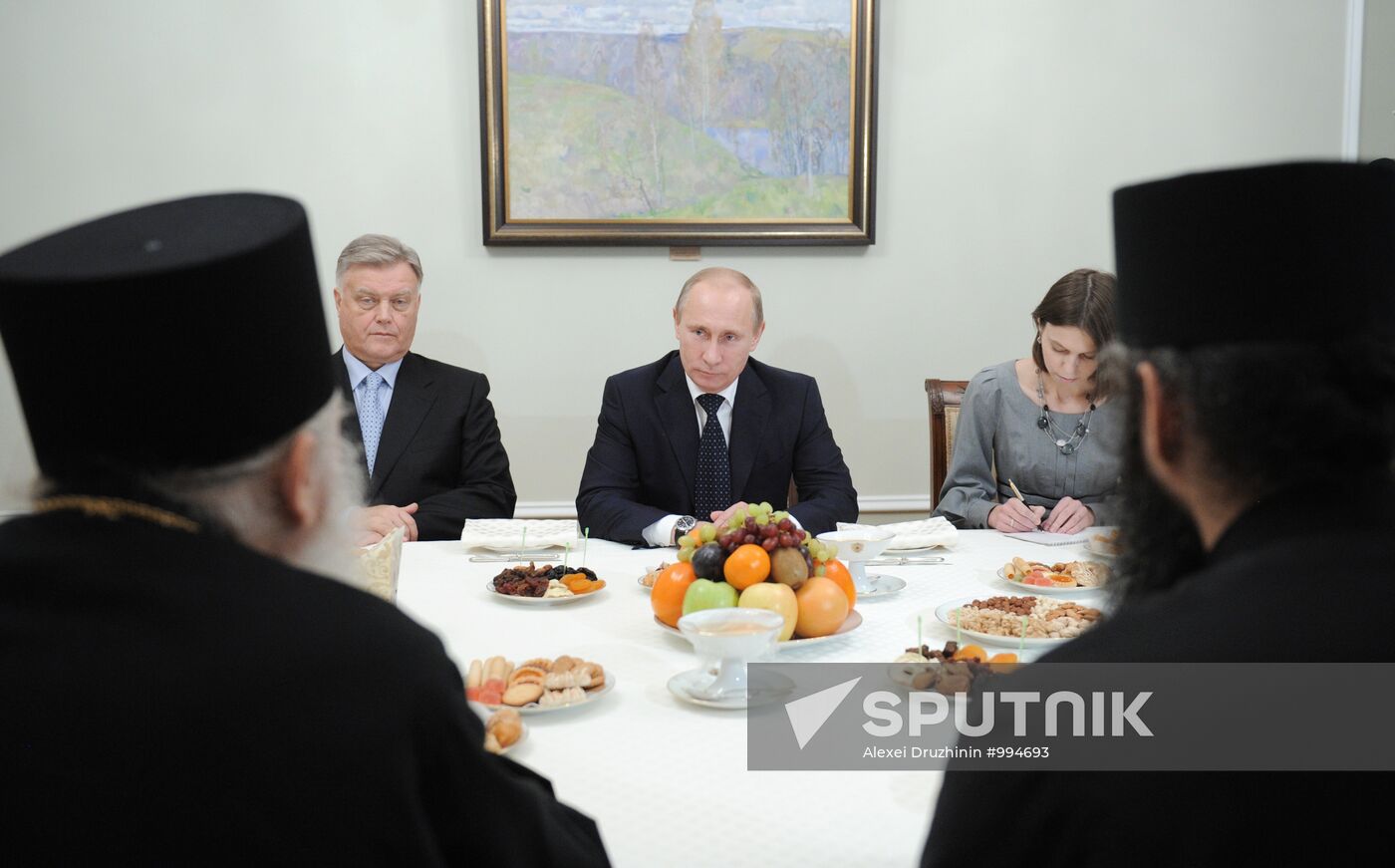 Vladimir Putin meets with Archimandrite Ephraim, Monk Nektarios