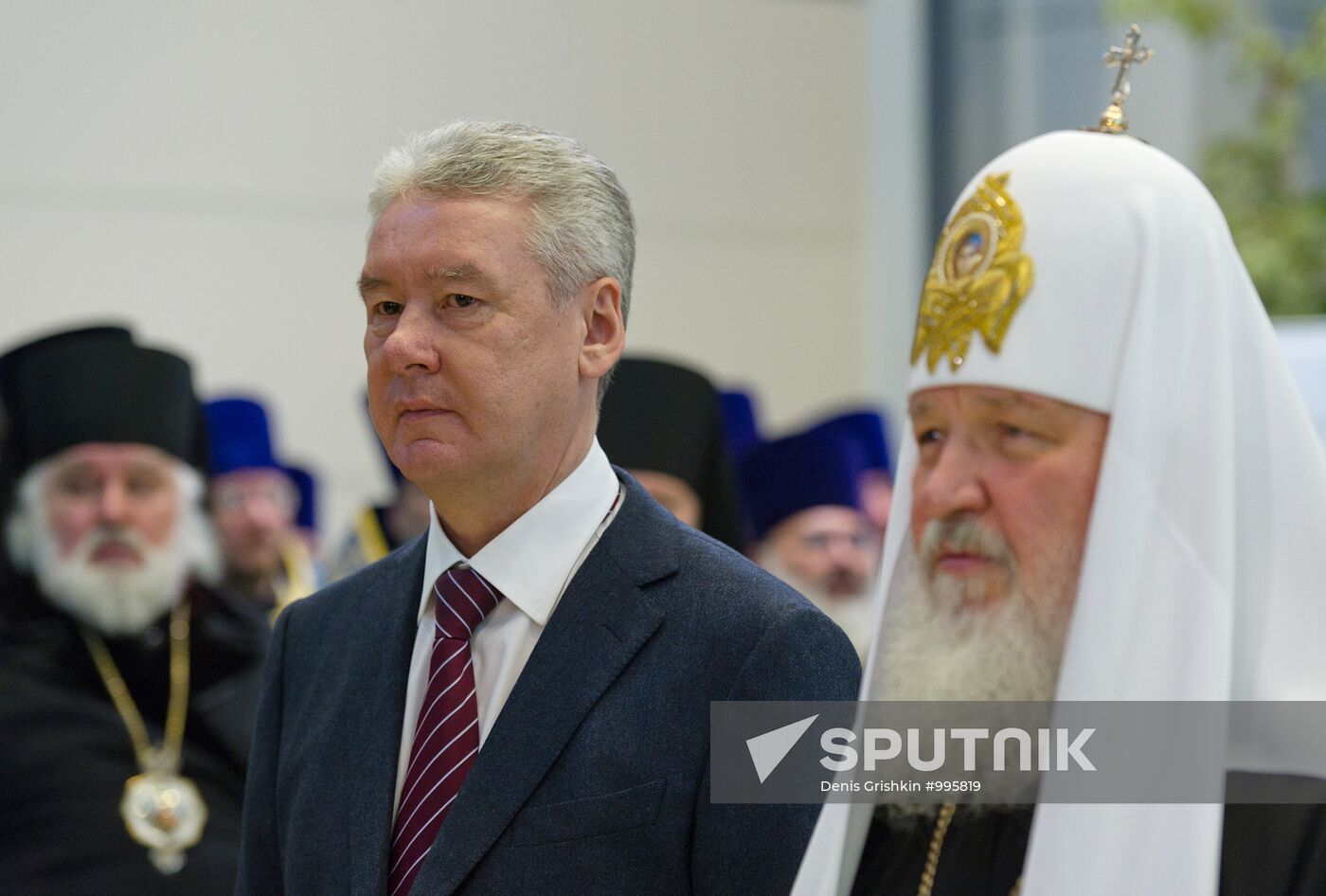 S.Sobyanin at ceremony of seeing off Cincture of Theotokos