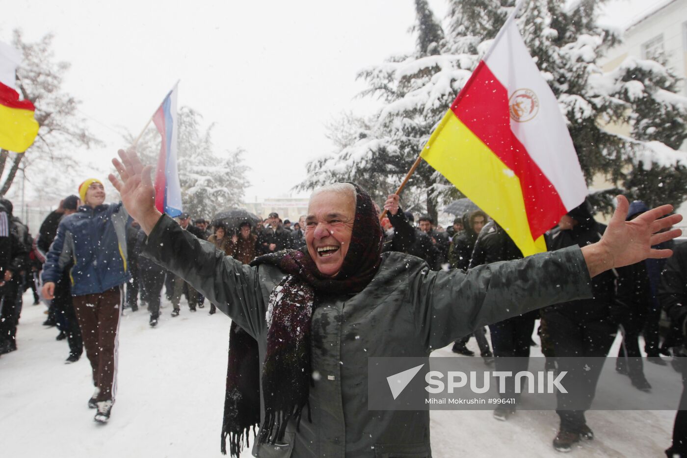Rally of Alla Djioyeva's advocates in Tskhinval