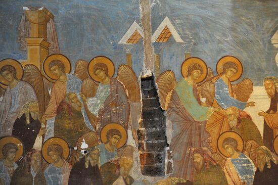 Frescoes by icon painter Dionysius Virgin Nativity Cathdedral