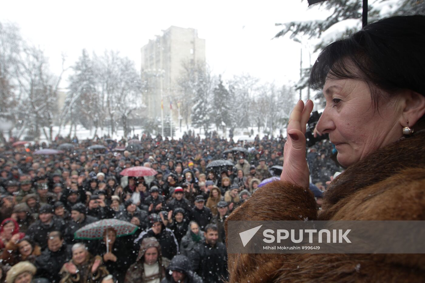 Rally of Alla Djioyeva's advocates in Tskhinval