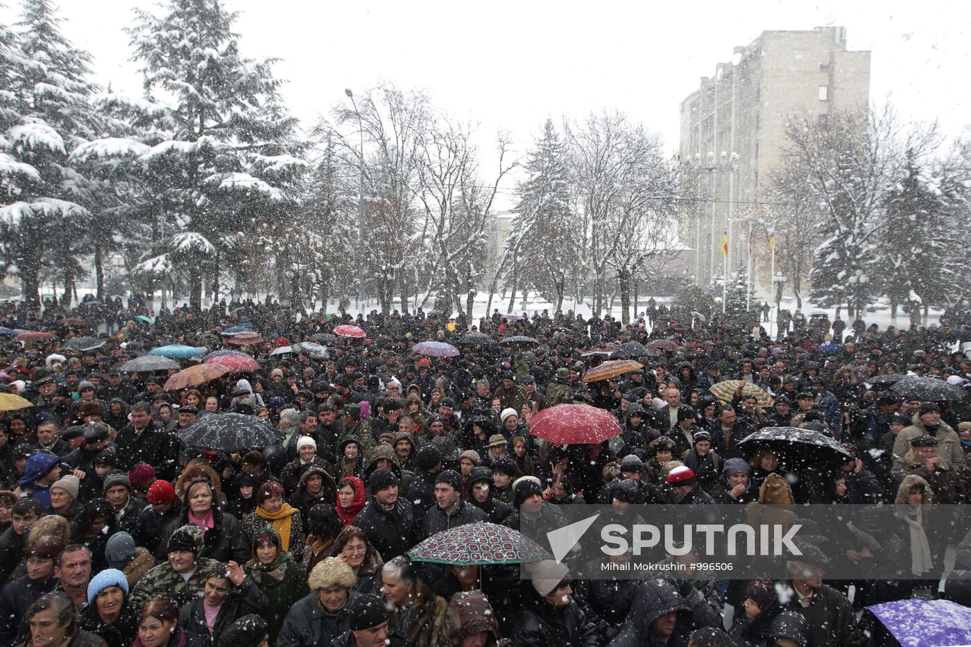 Rally of Alla Djioyeva's advocates in Tskhinval