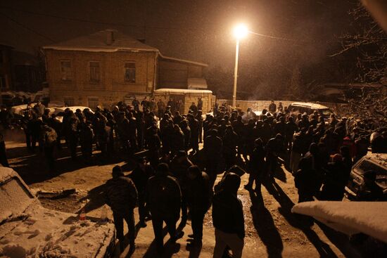 Alla Dzhioyeva supporters hold rally in Tskhinval