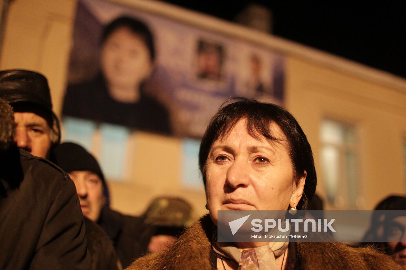 Alla Dzhioyeva supporters hold rally in Tskhinval