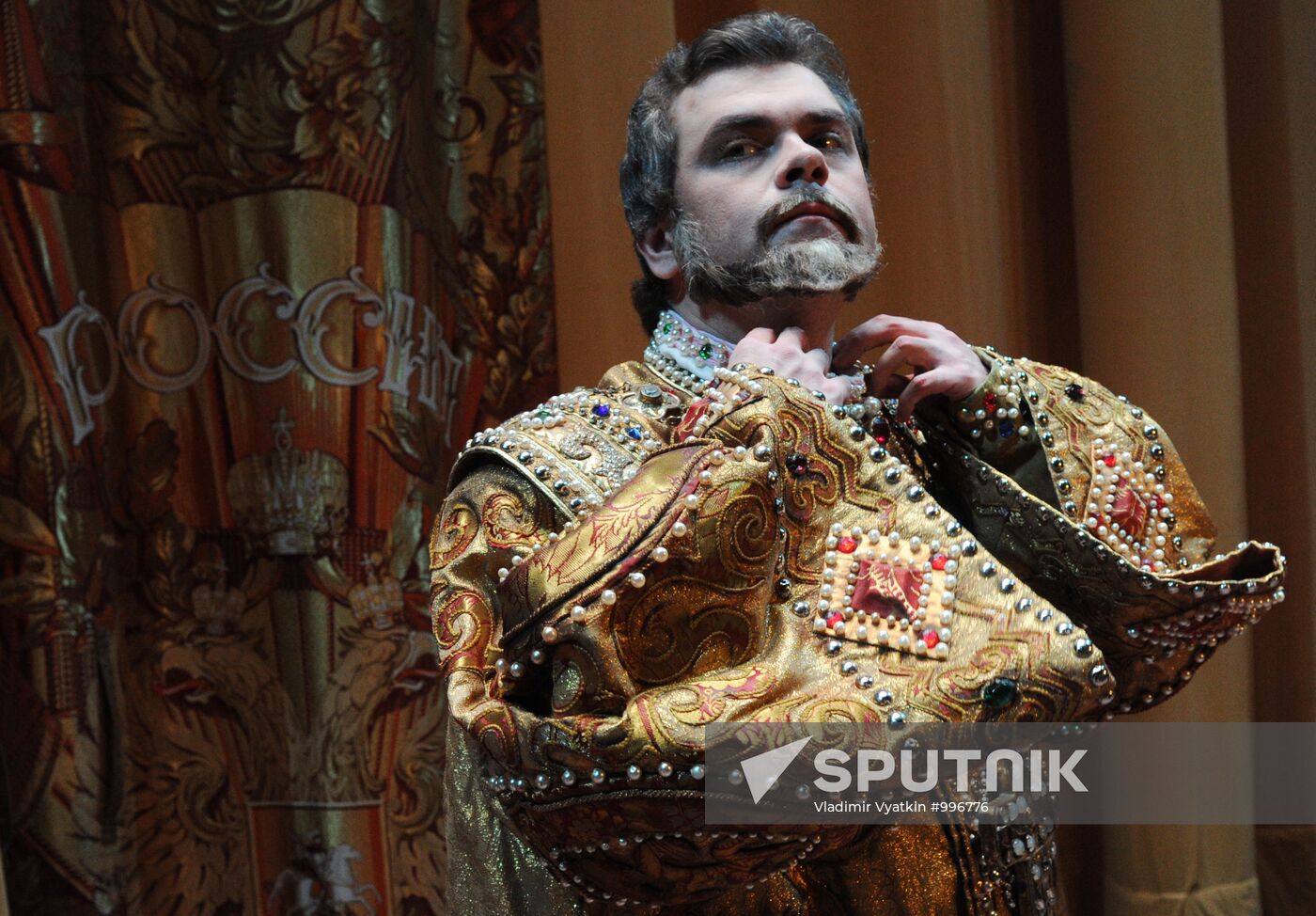 Dress rehearsal of opera "Boris Godunov" at Bolshoi Theatre