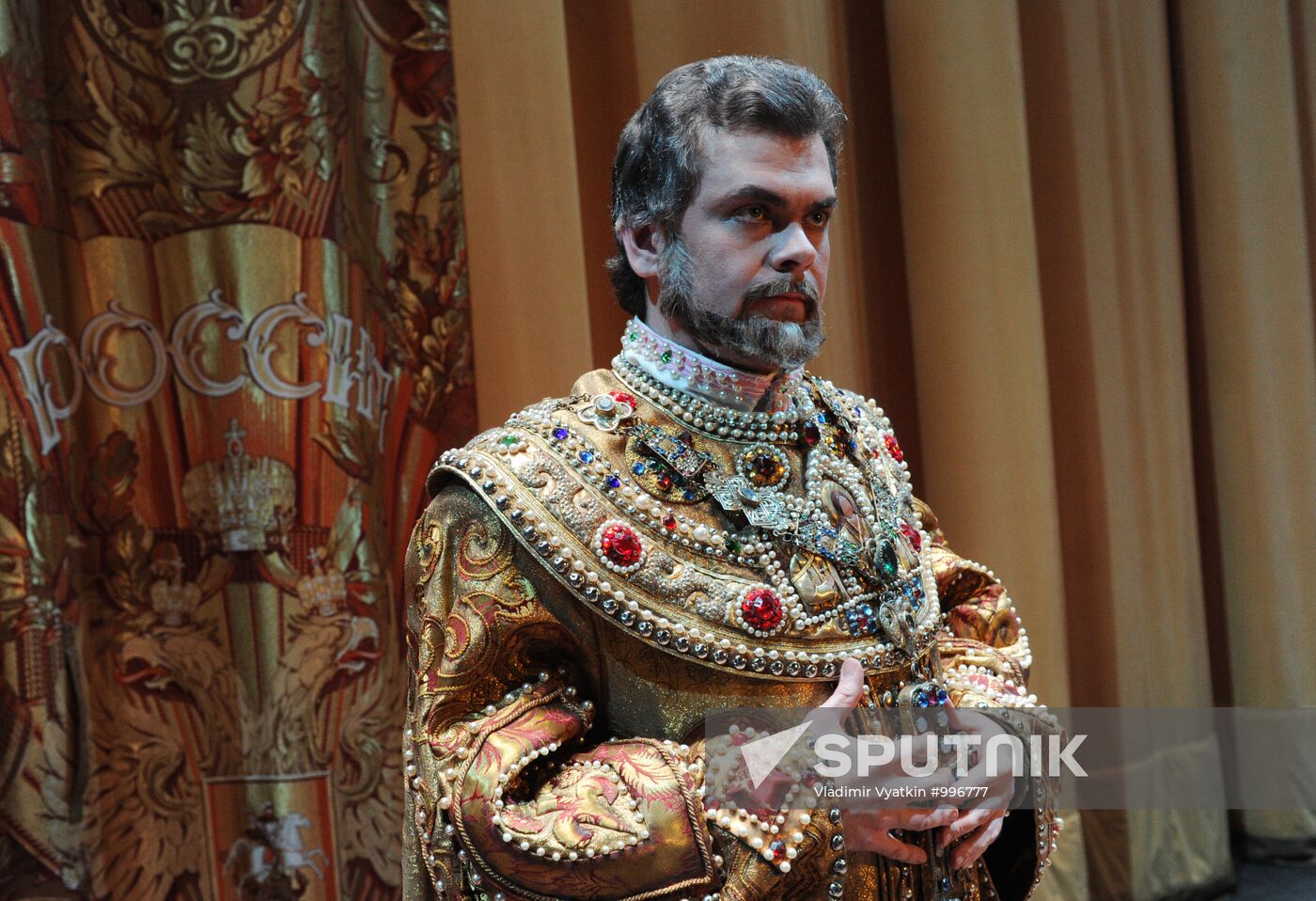 Dress rehearsal of opera "Boris Godunov" at Bolshoi Theatre
