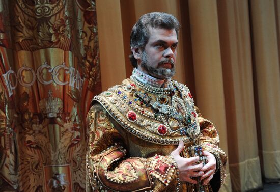 Dress rehearsal of opera "Boris Godunov" at Bolshoi Theatre