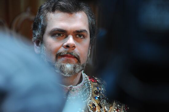 Dress rehearsal of opera "Boris Godunov" at Bolshoi Theatre