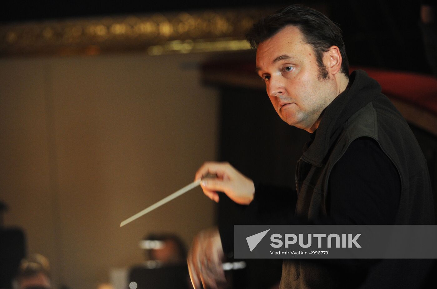 Dress rehearsal of opera "Boris Godunov" at Bolshoi Theatre