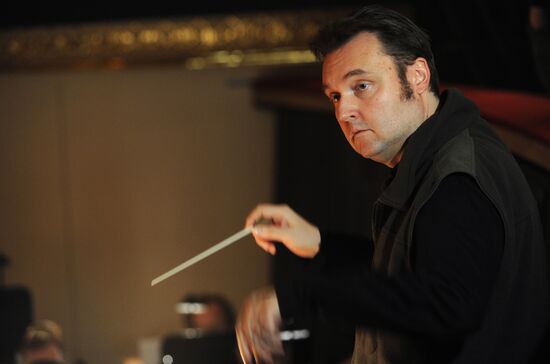 Dress rehearsal of opera "Boris Godunov" at Bolshoi Theatre