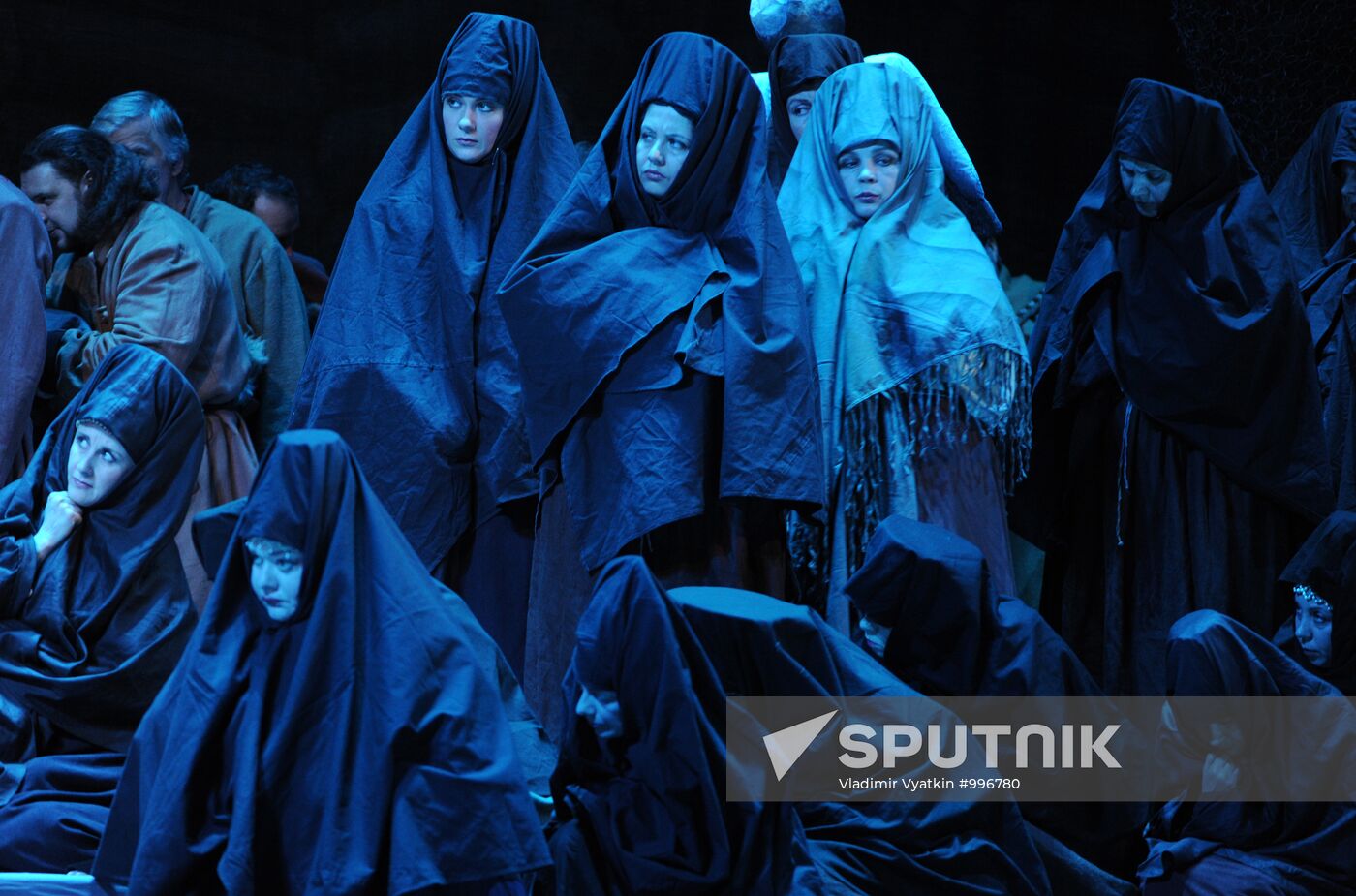 Dress rehearsal of opera "Boris Godunov" at Bolshoi Theatre