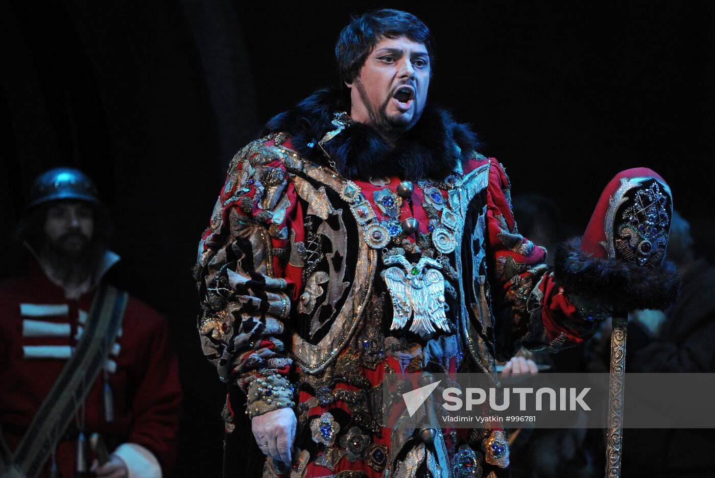 Dress rehearsal of opera "Boris Godunov" at Bolshoi Theatre