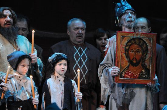 Dress rehearsal of opera "Boris Godunov" at Bolshoi Theatre