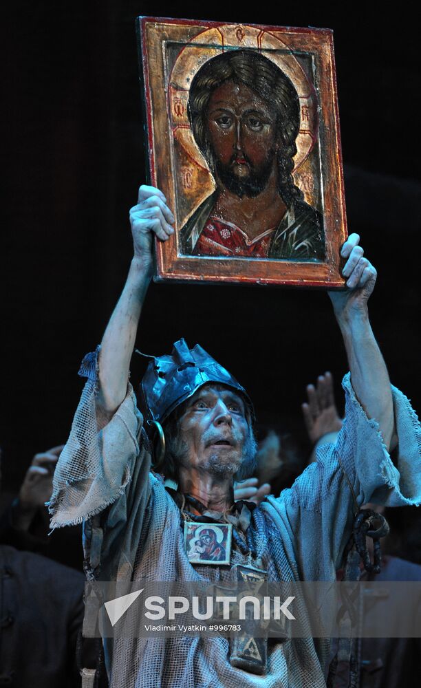 Dress rehearsal of opera "Boris Godunov" at Bolshoi Theatre